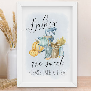 Poster Panneau Pays Citrouille Automne Baby shower Faveur
