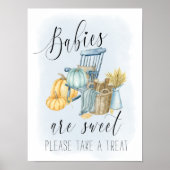 Poster Panneau Pays Citrouille Automne Baby shower Faveur (Devant)