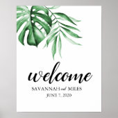 Poster Panneau personnalisable de verdure tropicale de pa (Devant)