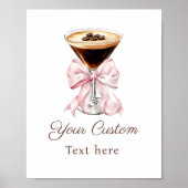 Poster Panneau personnalisé Arc Bow Espresso Martini Rose (Devant)