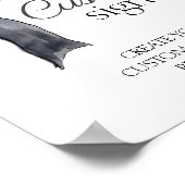 Poster Panneau personnalisé Arc noir panneau de douche nu (Coin)