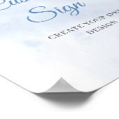 Poster Panneau personnalisé Boho Dusty Bleu et ivoire (Coin)