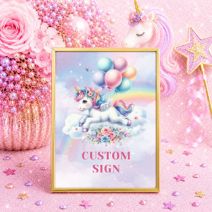 Poster Panneau personnalisé d'anniversaire de fille Licor