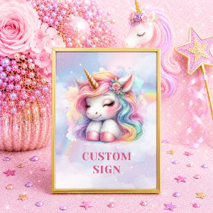 Poster Panneau personnalisé d'anniversaire de fille licor