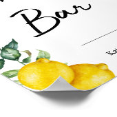 Poster Panneau personnalisé de citrons de bar à citrons (Coin)