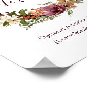 Poster Panneau personnalisé de fleurs et de verdure rusti (Coin)