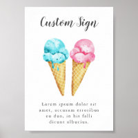 Panneau personnalisé de la crème glacée Genre de l