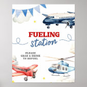 Poster Panneau personnalisé de la station d'alimentation (Devant)