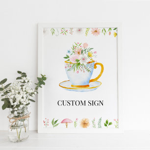 Poster Panneau personnalisé Fleur sauvage Whimsical Time