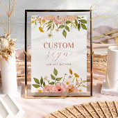 Poster Panneau personnalisé Fleurs Bohèmes