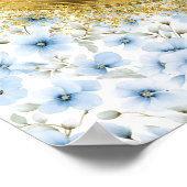 Poster Panneau personnalisé Mariage bleu clair Boho roman (Coin)