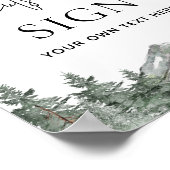 Poster Panneau personnalisé modifiable à thème Mountain W (Coin)