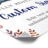 Poster Panneau personnalisé Petit Baby shower Citrouille (Coin)