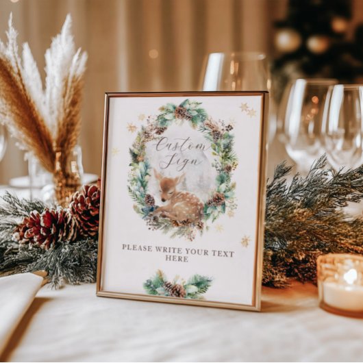 Poster Panneau personnalisé pour Baby Shower sur le thème