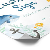 Poster Panneau personnalisé pour la fête sous-marine (Coin)