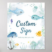 Poster Panneau personnalisé pour la fête sous-marine (Devant)