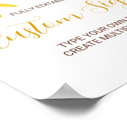 Poster Panneau personnalisé Sunshine Arc-en-ciel Super 1e (Coin)