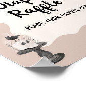 Poster Panneau Petit Baby shower gothique Petit Boo (Coin)