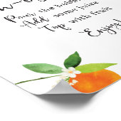 Poster Panneau Petit Cutie Vert Floral Mimosa Bar (Coin)