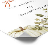 Poster Panneau Petit Merci Baby shower Citrouille (Coin)