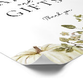 Poster Panneau Petite carte Baby shower Citrouille et cad (Coin)