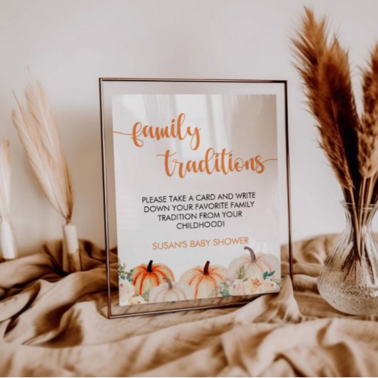 Poster Panneau Petite tradition familiale Baby shower Cit