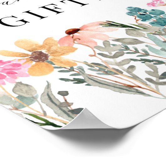 Poster Panneau Petites cartes et cadeaux Fleurs sauvages (Coin)