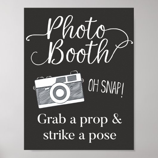 Poster Panneau Photobooth, Prenez un Accessoire et Prenez (Devant)