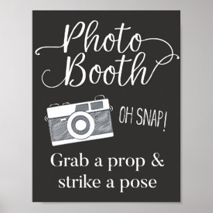 Poster Panneau Photomaton, Prenez un Accessoire et Prenez
