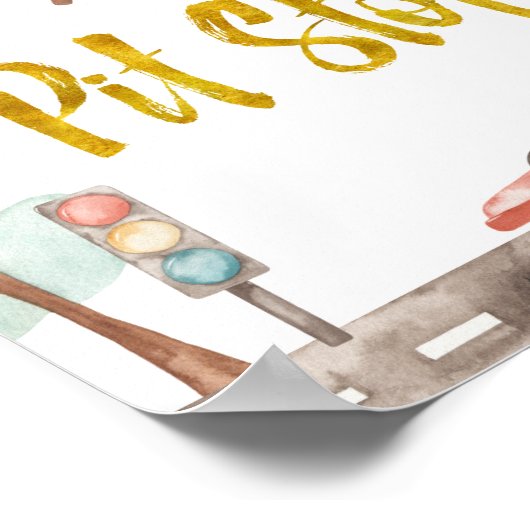 Poster Panneau Pit Stop Racing (Coin)