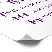 Poster Panneau Plum violet Jardin Mimosa (Coin)