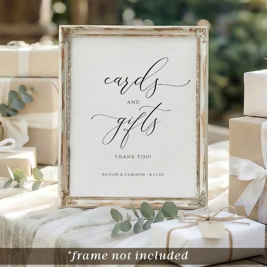 Poster Panneau pour cartes et cadeaux de mariage ou de do