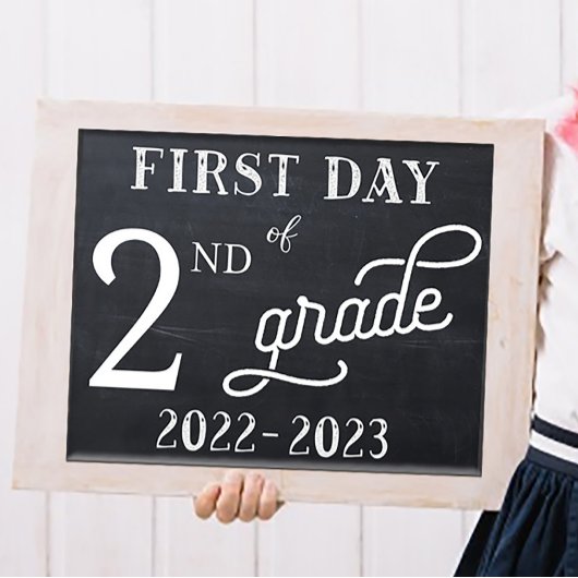 Poster Panneau pour le premier jour d'école 