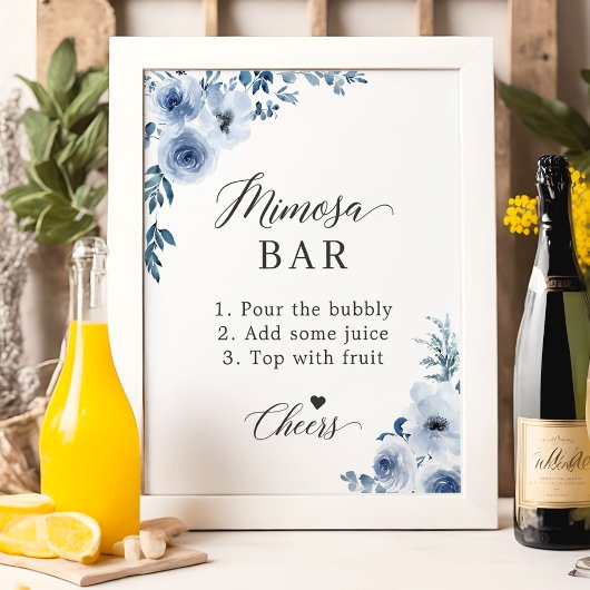 Poster Panneau pour un bar à Mimosa pour une Baby Shower