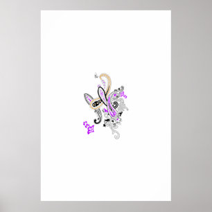 Poster Panneau pourpre-magenta, orange rougeâtre, TealiPe