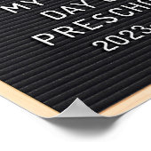 Poster Panneau premier jour de maternelle premier jour d' (Coin)