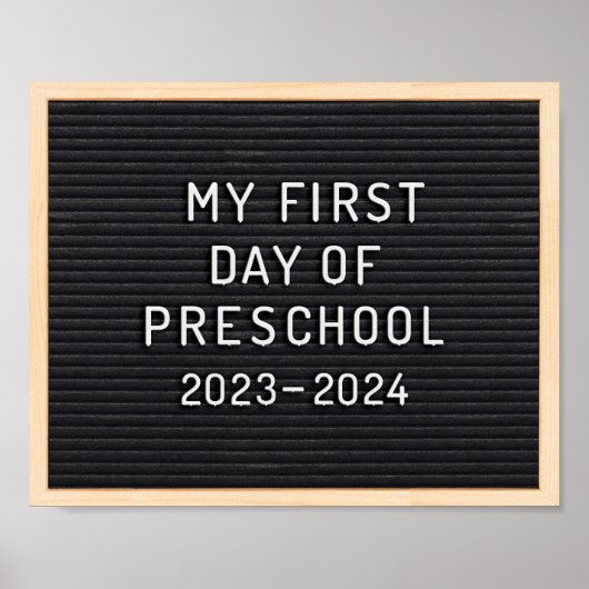 Poster Panneau premier jour de maternelle premier jour d' (Devant)