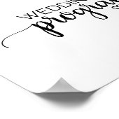 Poster Panneau Programmes de calligraphie noire simple (Coin)