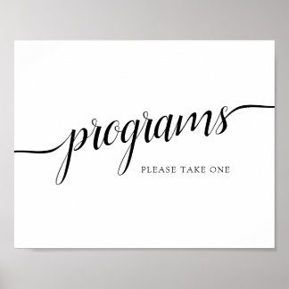 Poster Panneau "Programmes" du Mariage de calligraphie no