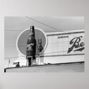 Poster Panneau publicitaire de la bière, 1940