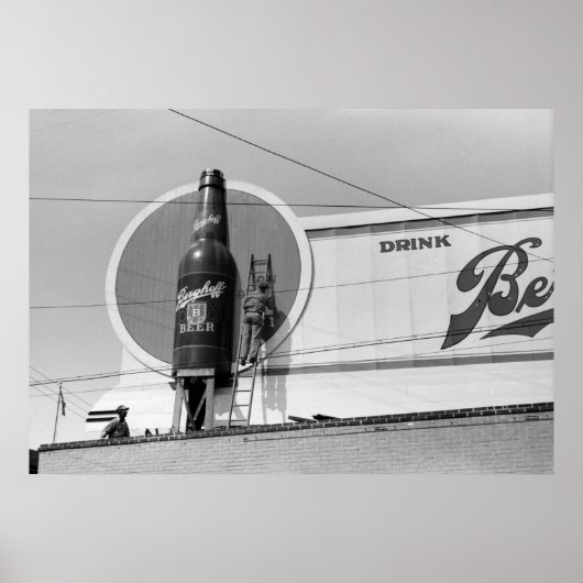 Poster Panneau publicitaire de la bière, 1940 (Devant)