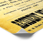 Poster Panneau Publicité Boucher vintage (Coin)