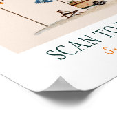 Poster Panneau QR de leçon de surf à l'aquarelle (Coin)