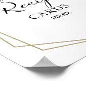 Poster Panneau Recette Fête des mariées géométrique rose (Coin)