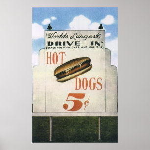 Poster Panneau-réclame vintage, la plus grande commande