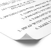 Poster Panneau Règles d'échange de cadeaux de Noël (Coin)