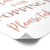 Poster Panneau Remerciements Confetti Rose Gold (Coin)