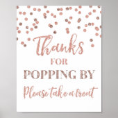 Poster Panneau Remerciements Confettis Rose Gold (Devant)
