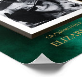 Poster Panneau réservé Emerald Green & Gold Décédé (Coin)