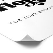 Poster Panneau Retourner du Mariage de script rétro vinta (Coin)